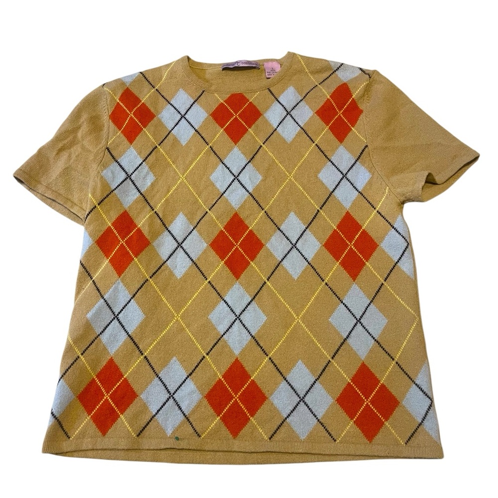 ❤️ AUTUMN CASHMERE Cashmere Plaid Print Sweater Size: Small